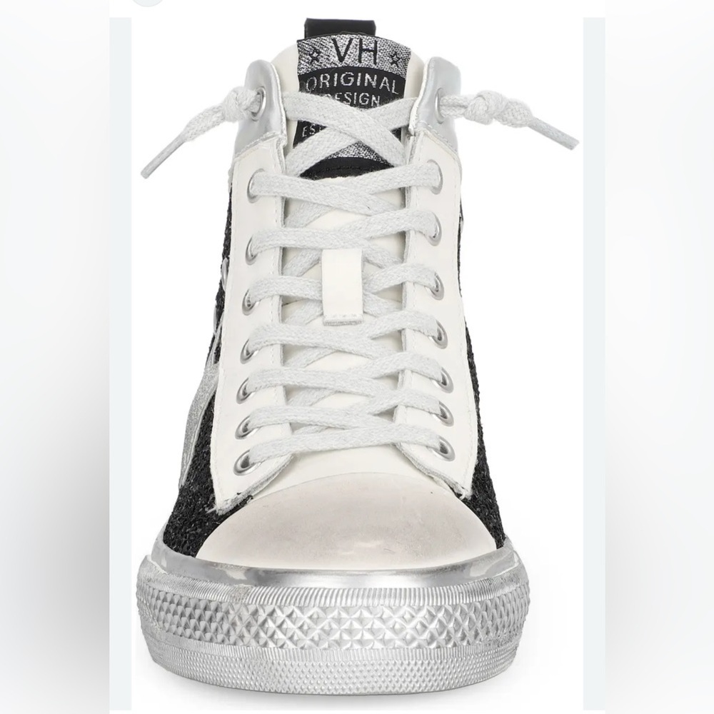 Like New Vintage Havana Black and Silver High-Top Sneakers